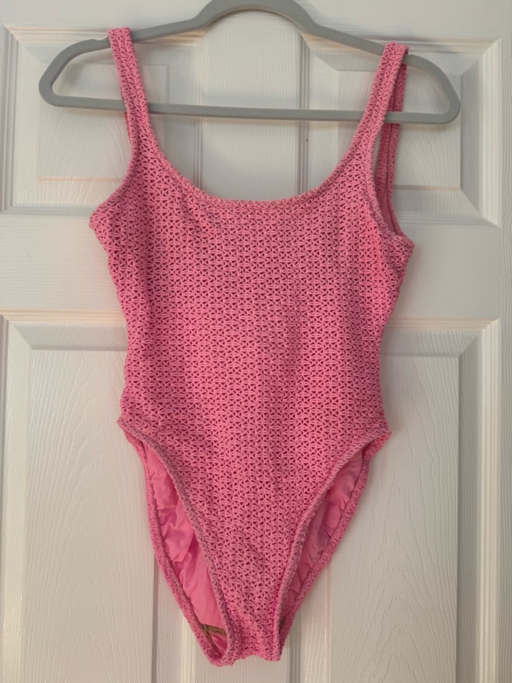 Backflips Pink Crocheted One-Piece Swimsuit
